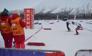 Спринт на II этапе Кубка России по лыжным гонкам в Кировске 2017