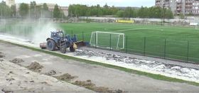 В Кандалакше на стадионе «Локомотив» обустраивают беговые дорожки
