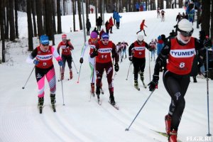 Масс-старт на Всероссийских соревнованиях по лыжным гонкам в 2018 году