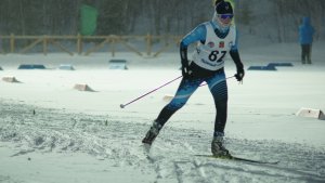 Гонка свободным стилем областных соревнований по лыжным гонкам