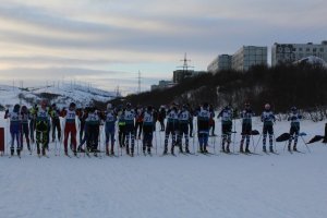 В Гаджиево прошли соревнования по лыжным гонкам
