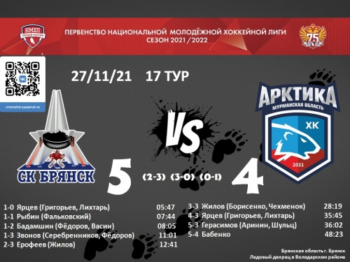 Первый матч с ХК «Брянск»